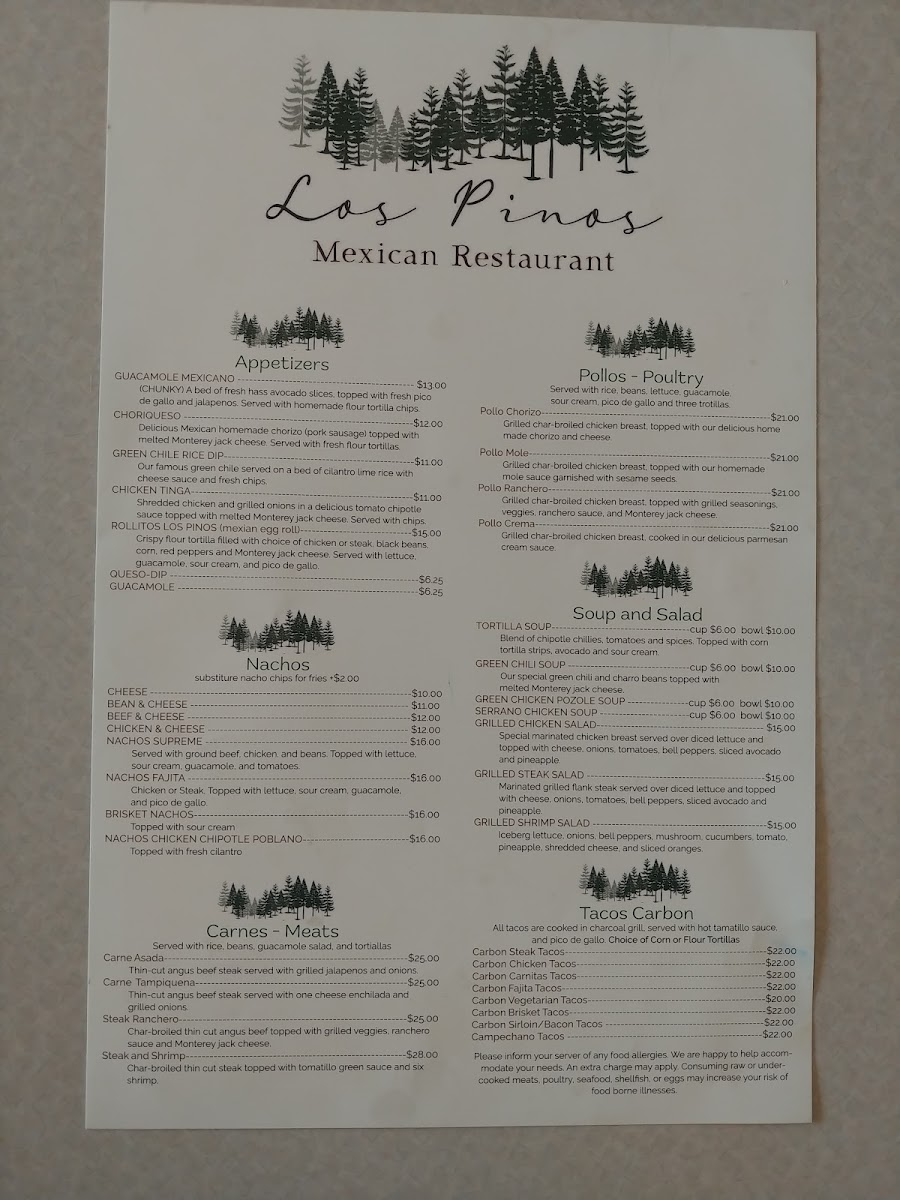 Menu Los Pinos Mexican Restaurant-10