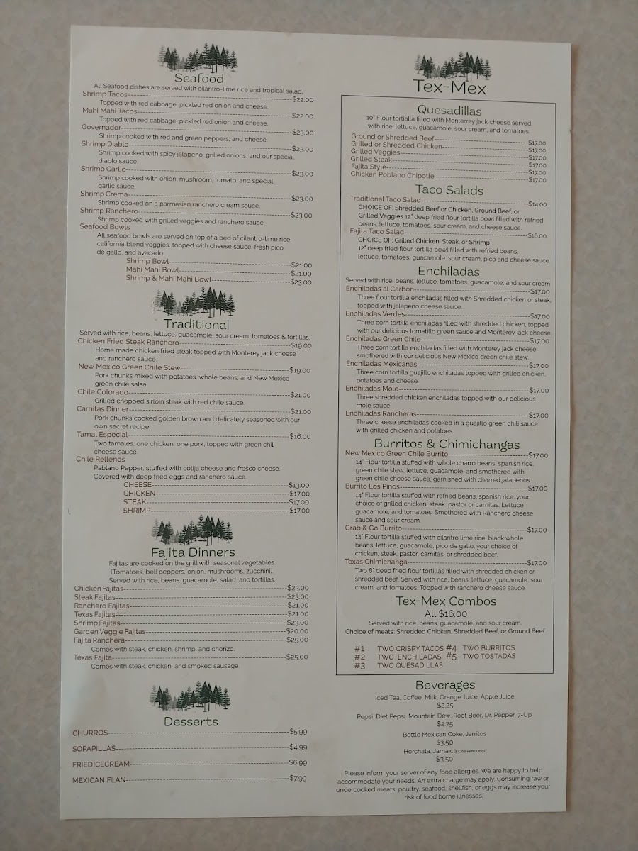 Menu Los Pinos Mexican Restaurant-9